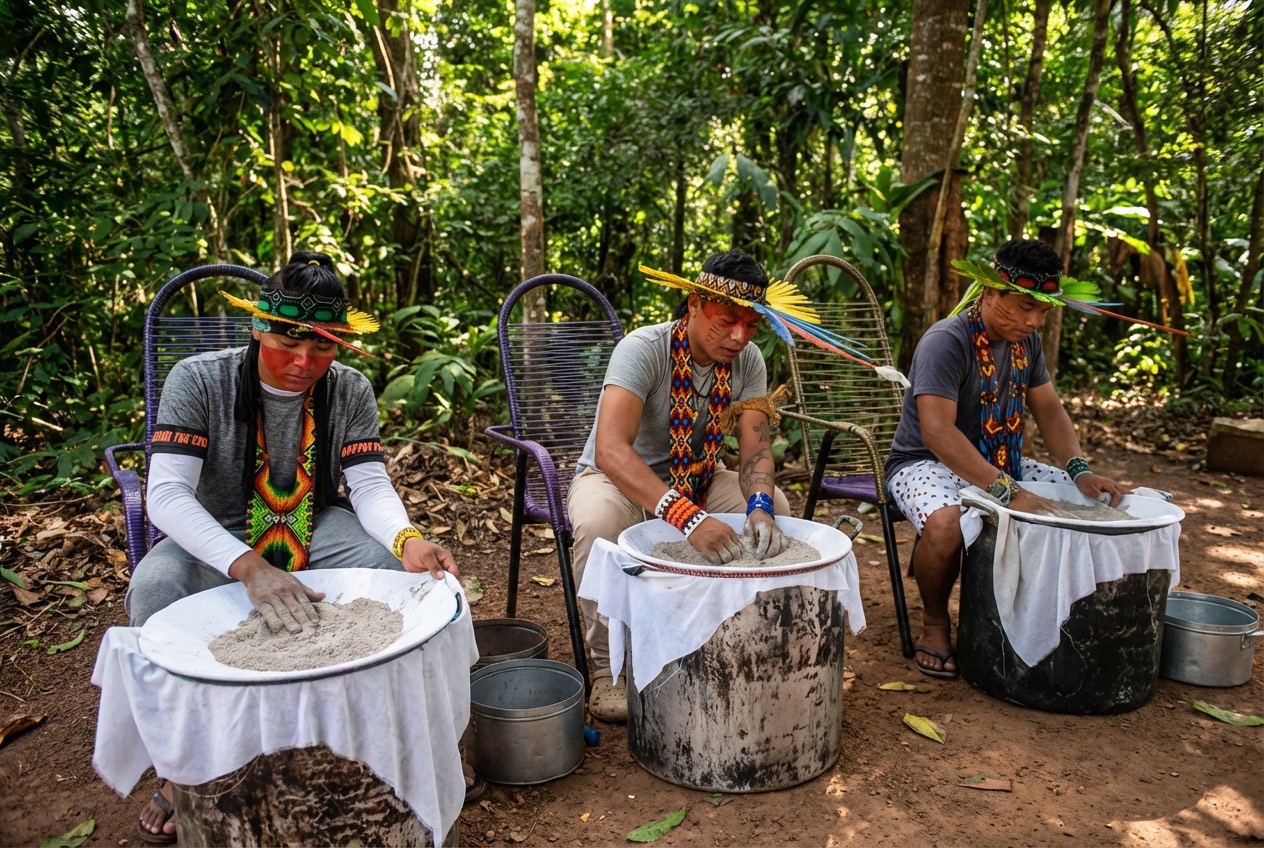 Rap&eacute; Hap&eacute; mixing with ashes