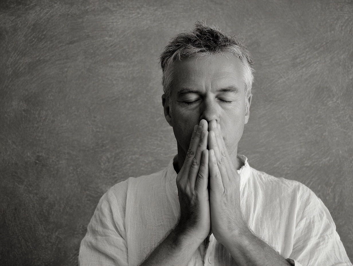 Meditacia muz pokoj relax