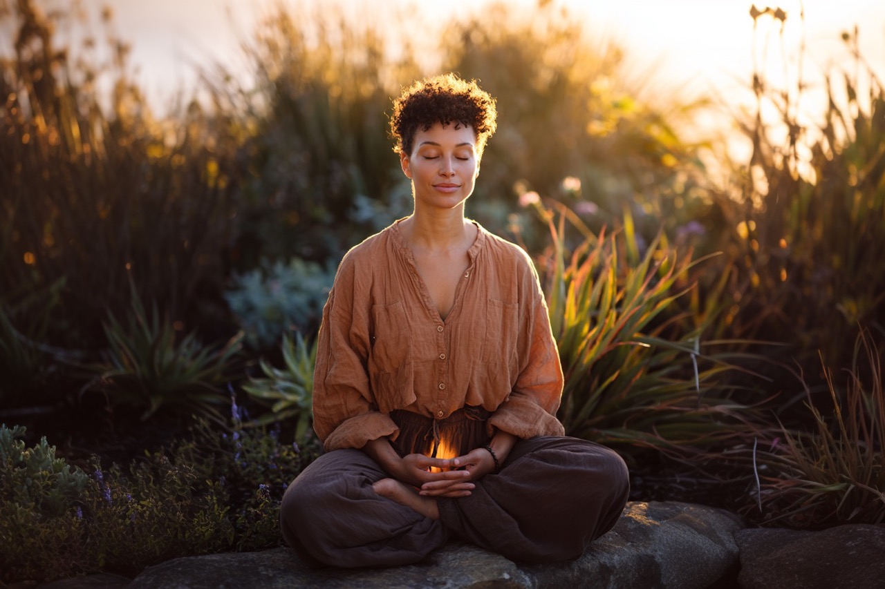 medituj&uacute;ca žena