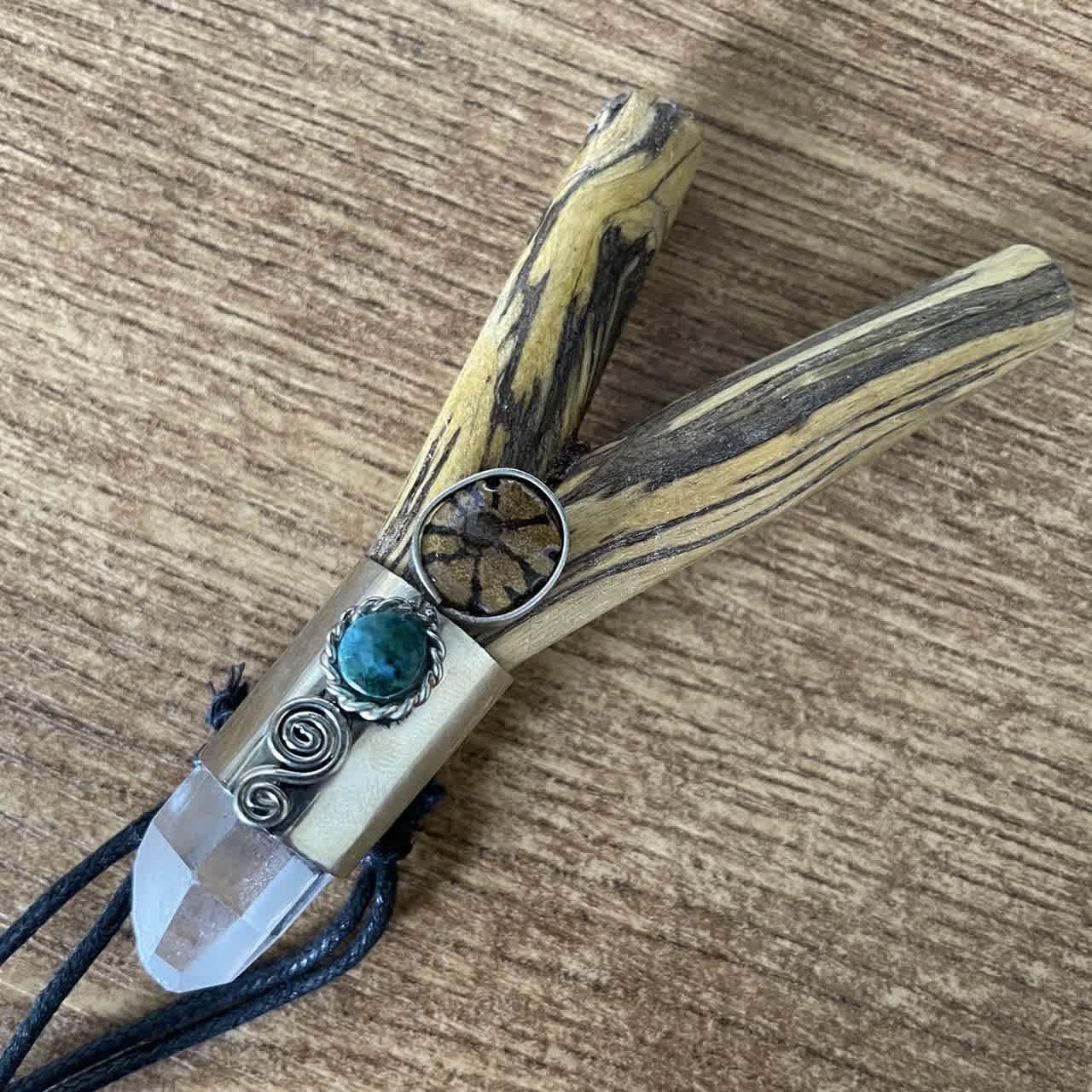 Kuripe Palo Santo Crystal s lianou Aya a tyrkysom – La Herba